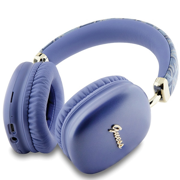 Kryt Wireless over-ear headphones Guess GUBHK1GCTCSU Gcube Metallic Script Logo purple
