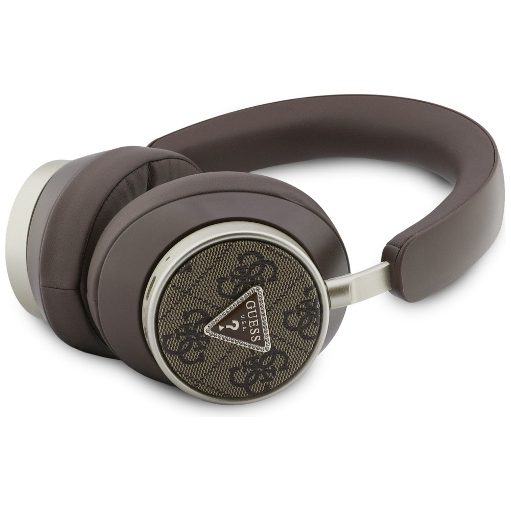 Kryt Wireless over-ear headphones Guess 4G Triangle Logo ENC brown