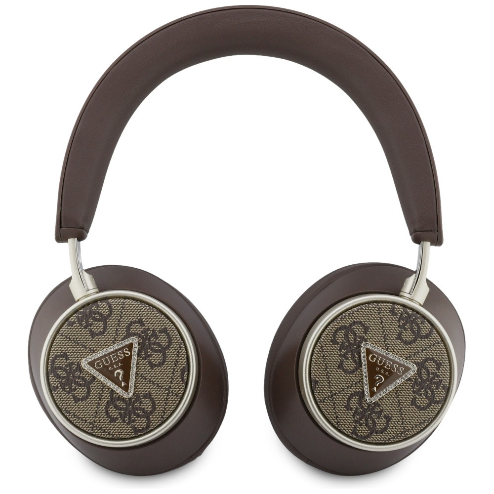 Kryt Wireless over-ear headphones Guess 4G Triangle Logo ENC brown