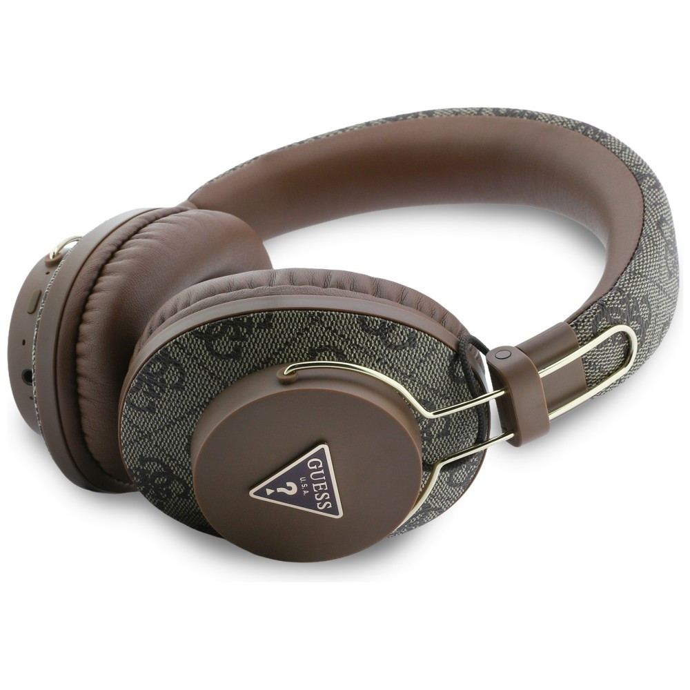 Kryt Wireless over-ear headphones Guess Triangle Logo ENC brown