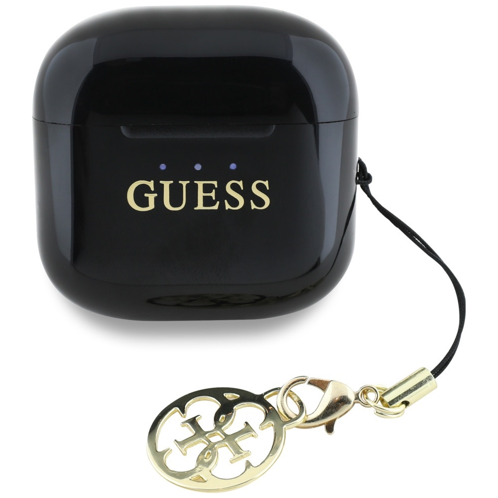 Kryt Wireless TWS in-ear headphones Guess Glossy Effect Printed Classic Logo & Charm black