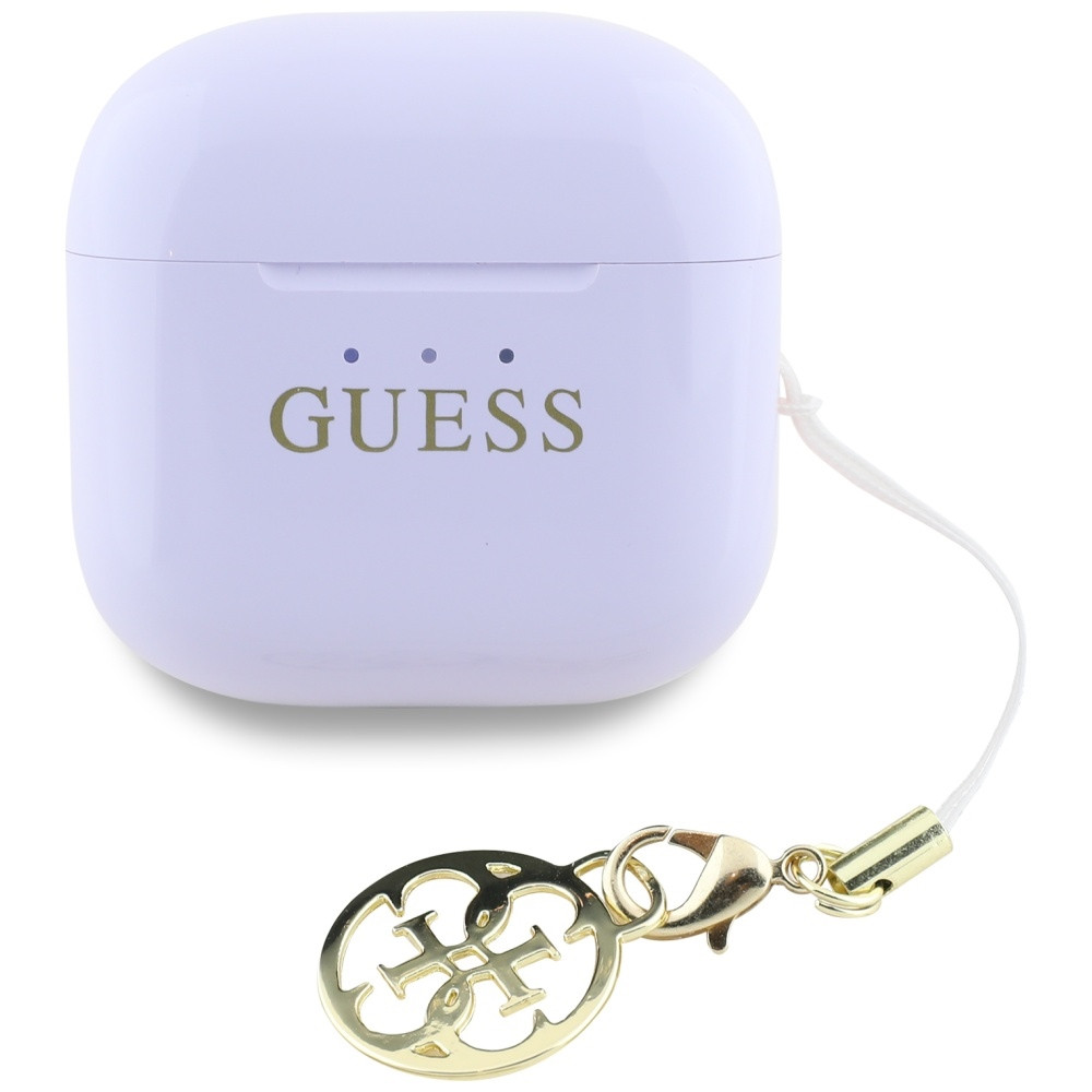 Kryt Wireless TWS in-ear headphones Guess Glossy Effect Printed Classic Logo & Charm lavender