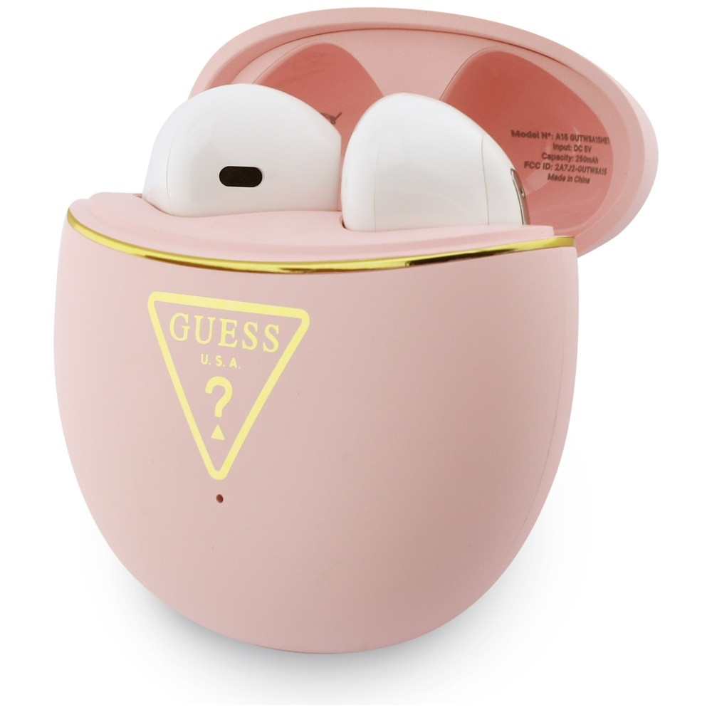 Kryt Wireless TWS in-ear headphones Guess Gold Line Triangle pink