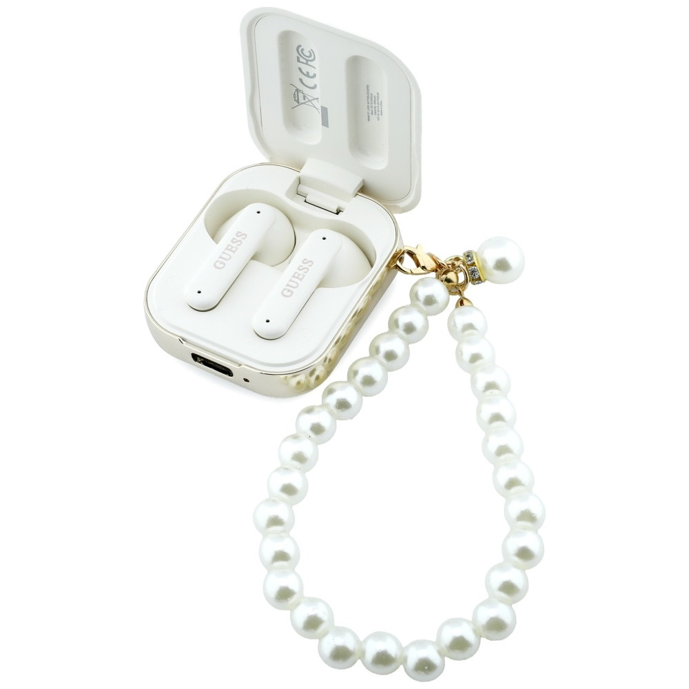 Kryt Wireless TWS in-ear headphones Guess Pearl Strap white