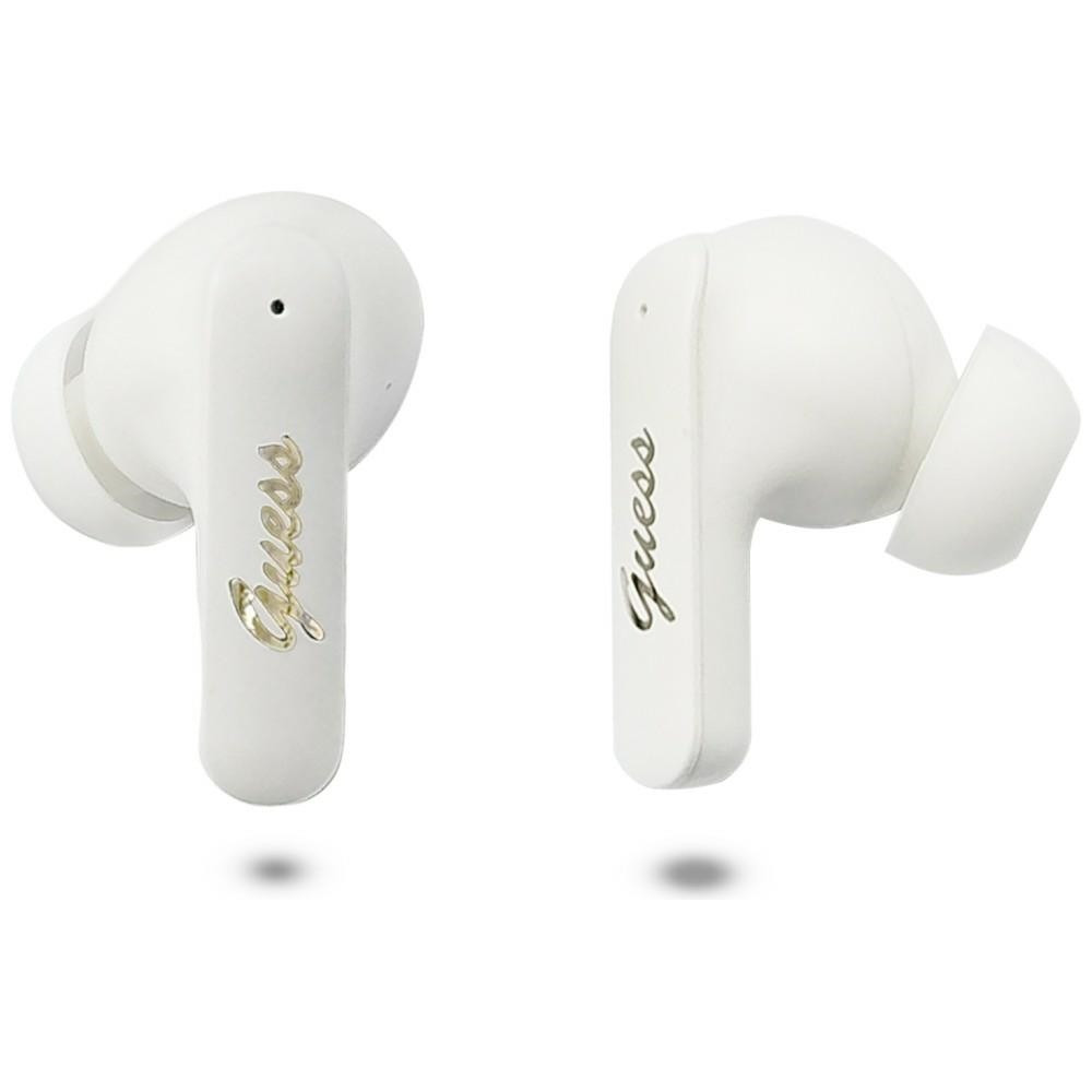 Sluchátka Wireless TWS in-ear  Guess Script Metal Logo white