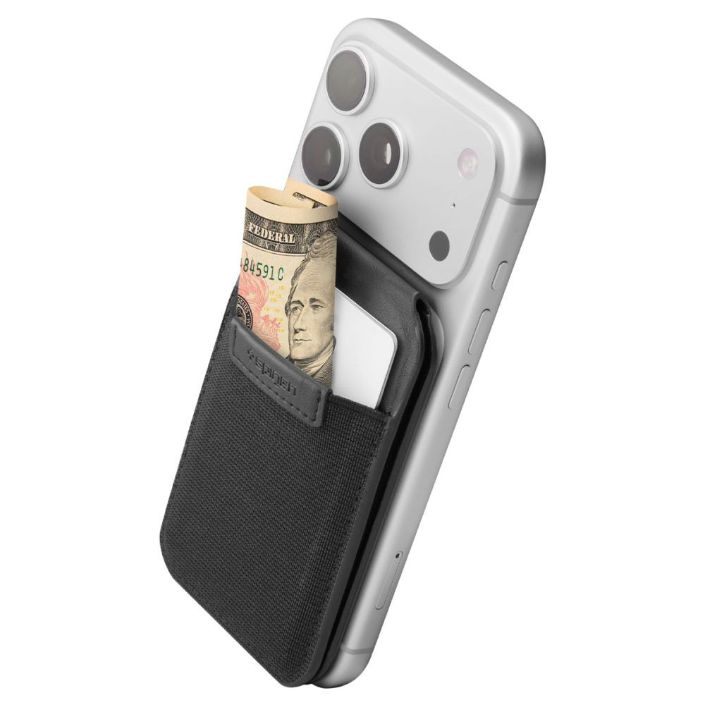 Knížkové pouzdro Spigen S314-4 Slim Fold Tripod Wallet MagSafe Black