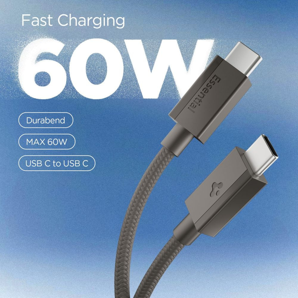 Spigen EB6015CC Essential USB-C / USB-C Cable 60W 150cm Gunmetal