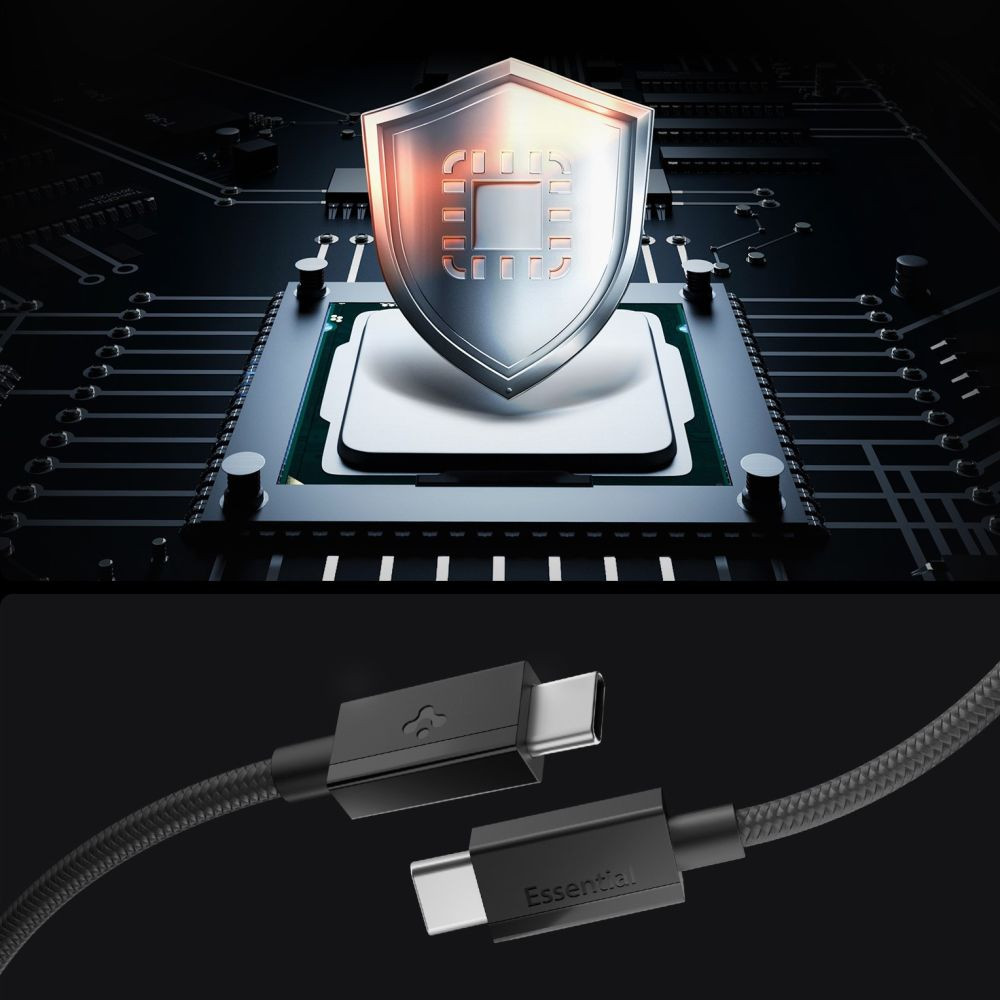 Spigen EB6015CC Essential USB-C / USB-C Cable 60W 150cm Black