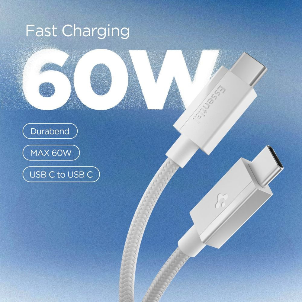 Kryt Spigen EB6015CC Essential USB-C / USB-C Cable 60W 150cm White