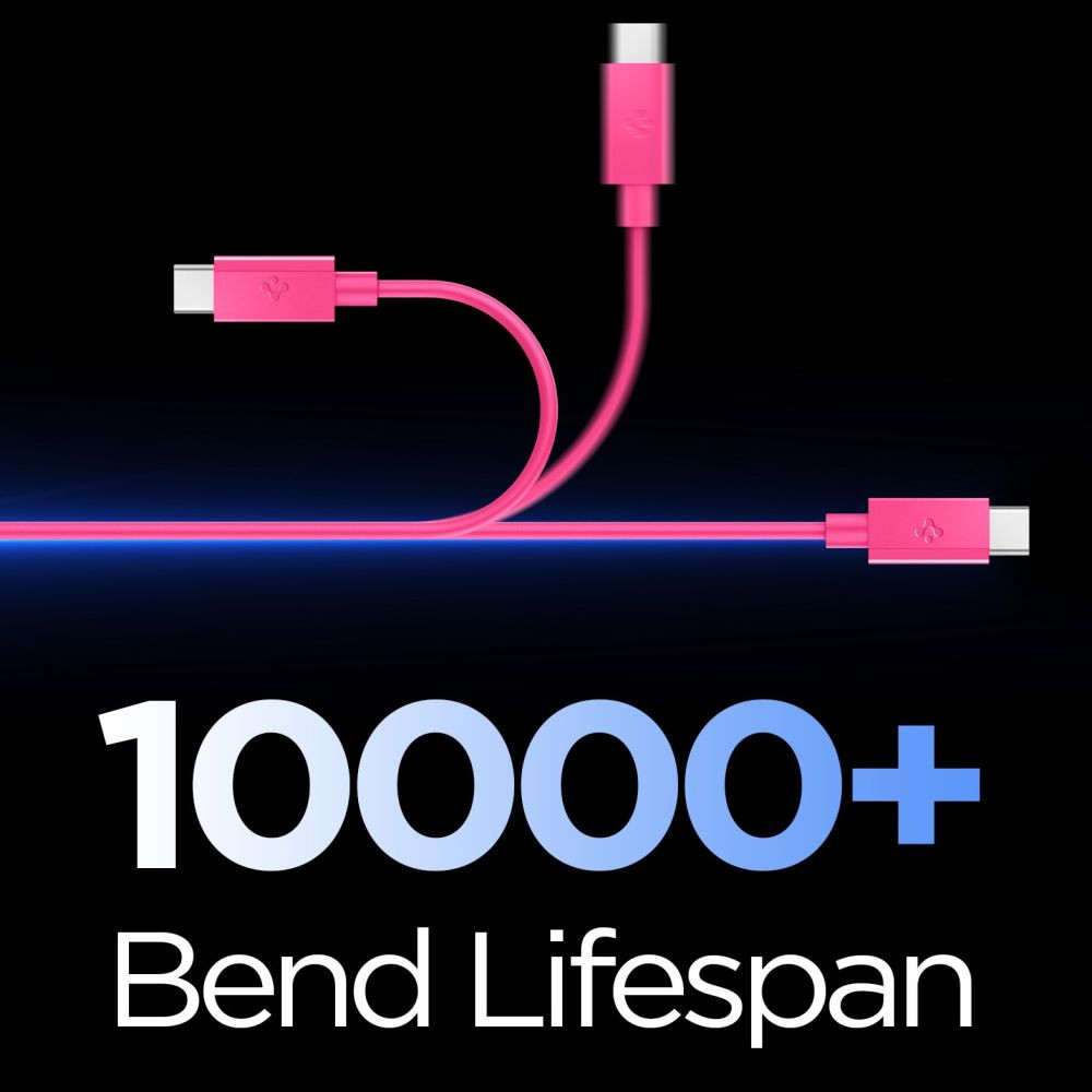 Spigen EB6010CC Essential USB-C / USB-C Cable 60W 100cm Pink