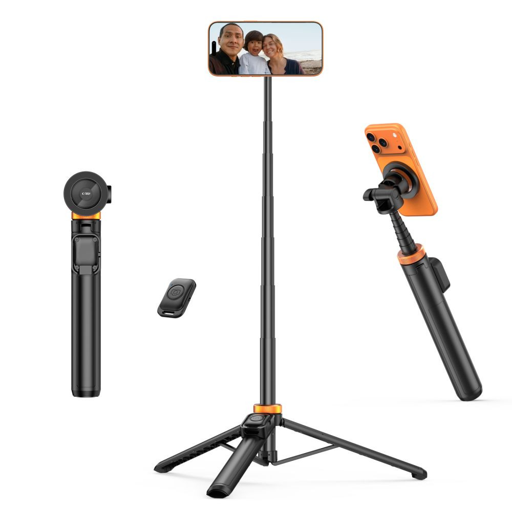 Kryt Tech-Protect L03s MagSafe Bluetooth Selfie Stick Tripod Black