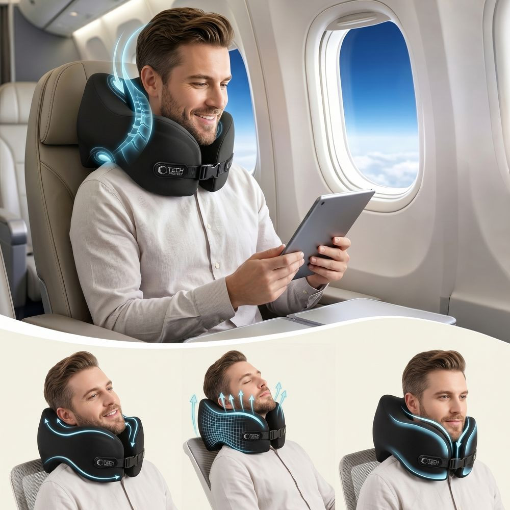 Kryt Tech-Protect ComfortRest Travel Neck Pillow Black