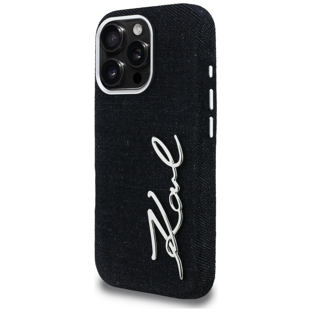 Kryt Karl Lagerfeld FW Jeans Signature Logo Apple iPhone 16 Pro Max black