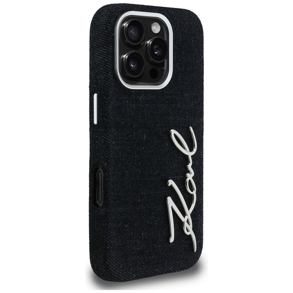 Kryt Karl Lagerfeld FW Jeans Signature Logo Apple iPhone 16 Pro Max black