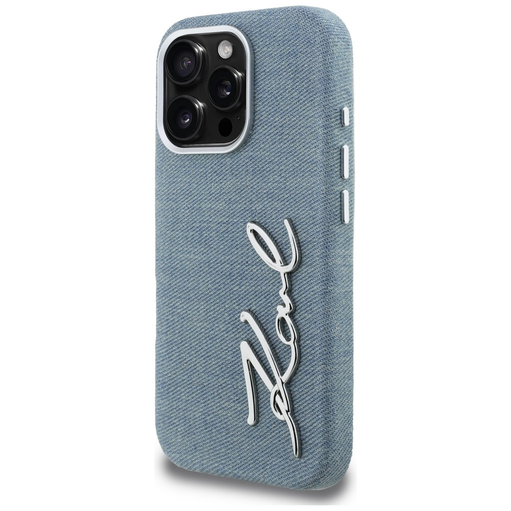 Kryt Karl Lagerfeld FW Jeans Signature Logo Apple iPhone 16 Pro Max blue