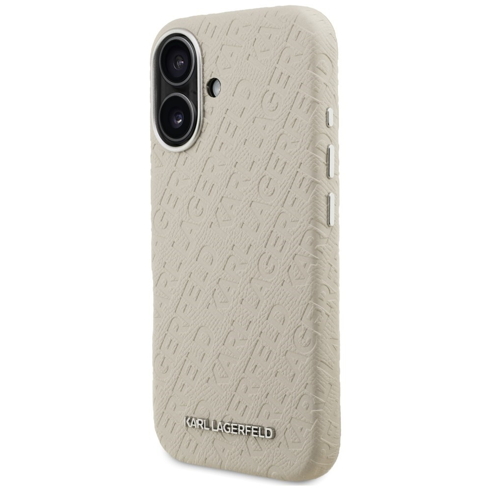 Kryt Karl Lagerfeld FW Stamped Karl MagSafe Apple iPhone 16 beige