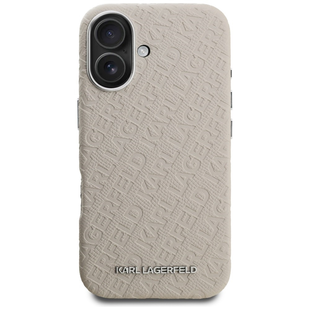 Kryt Karl Lagerfeld FW Stamped Karl MagSafe Apple iPhone 16 beige