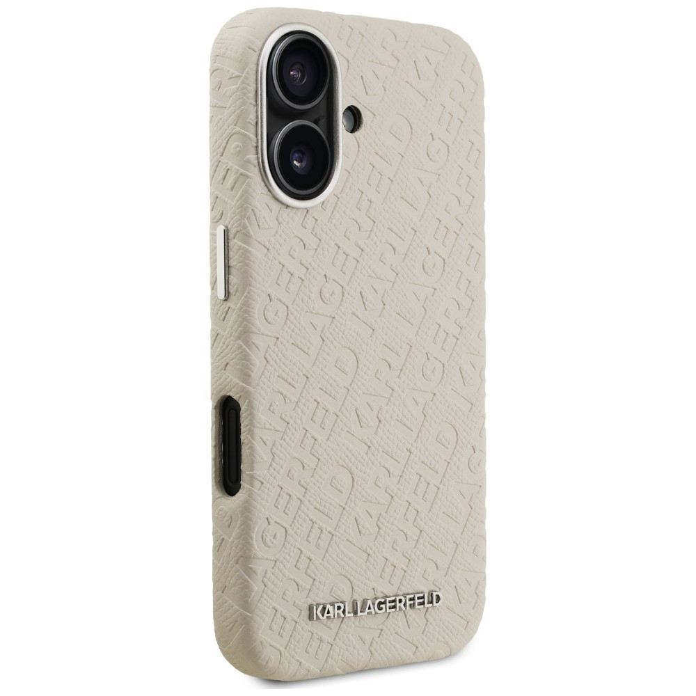 Kryt Karl Lagerfeld FW Stamped Karl MagSafe Apple iPhone 16 beige