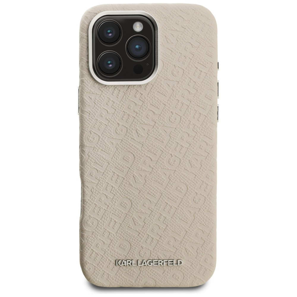 Kryt Karl Lagerfeld FW Stamped Karl MagSafe Apple iPhone 16 Pro beige