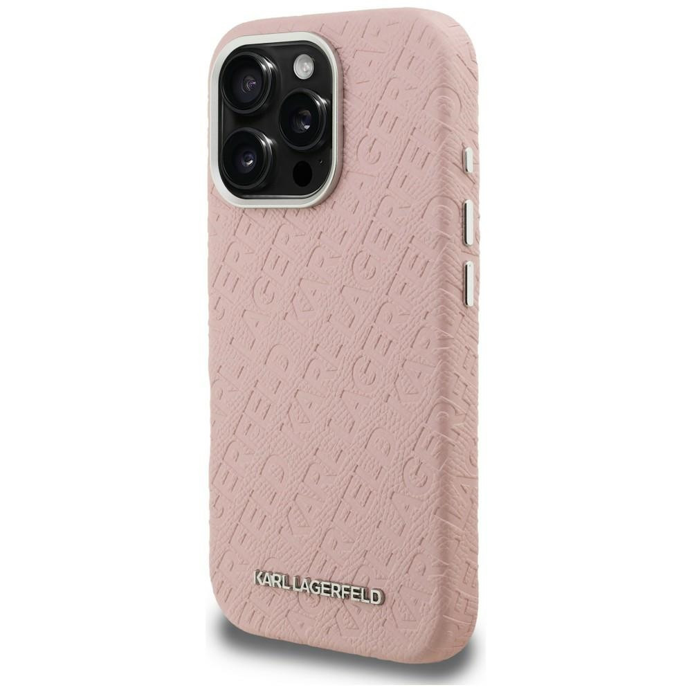Kryt Karl Lagerfeld FW Stamped Karl MagSafe Apple iPhone 16 Pro Max pink
