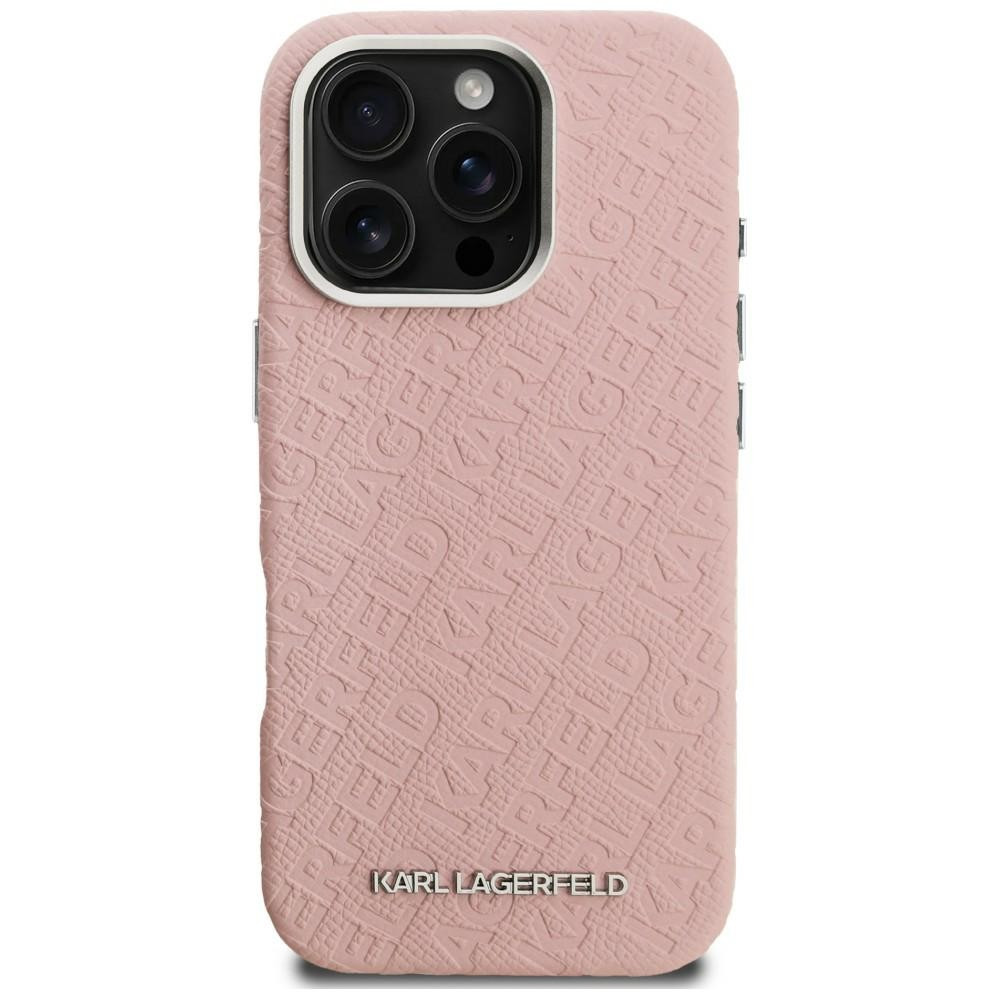 Kryt Karl Lagerfeld FW Stamped Karl MagSafe Apple iPhone 16 Pro Max pink