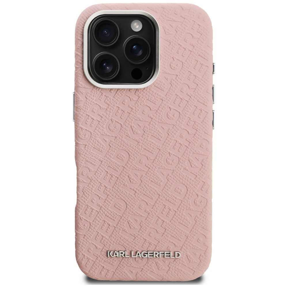 Kryt Karl Lagerfeld FW Stamped Karl MagSafe Apple iPhone 16 Pro pink