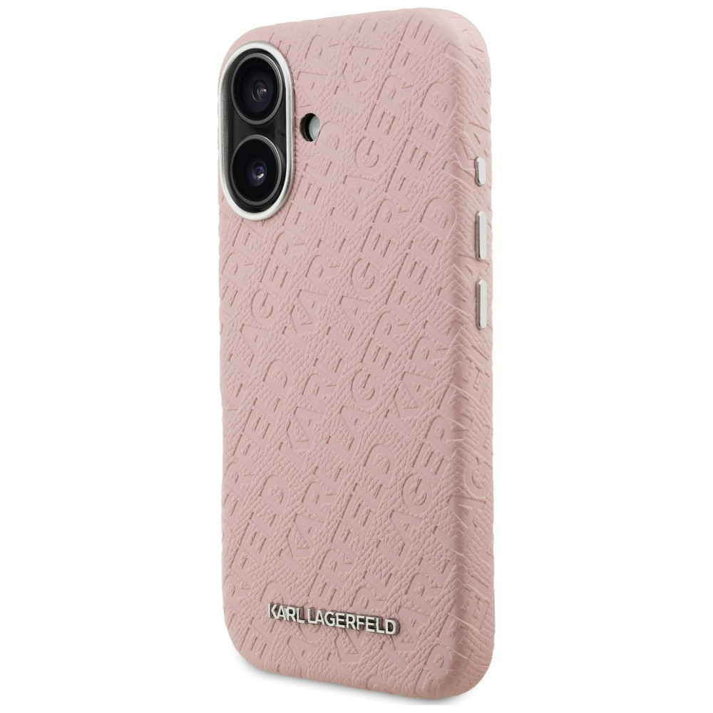 Kryt Karl Lagerfeld FW Stamped Karl MagSafe Apple iPhone 16 pink