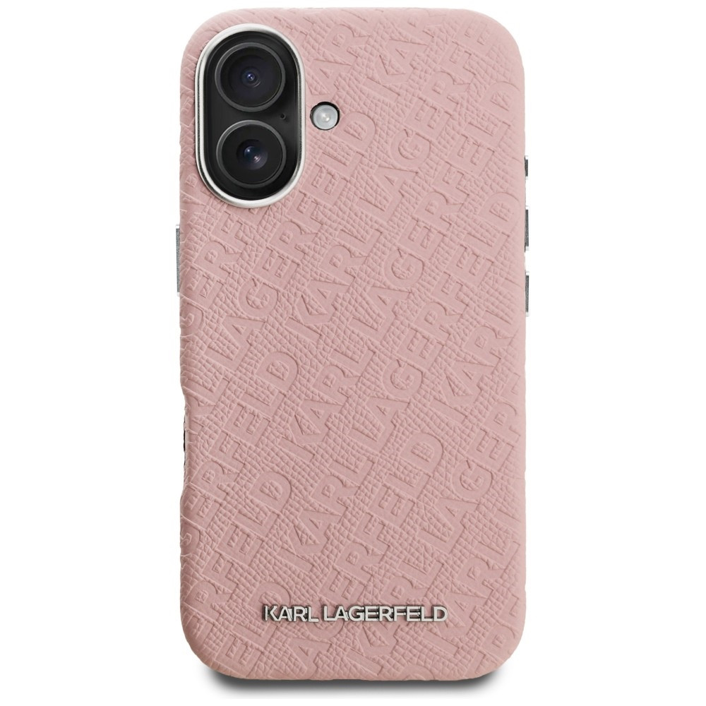 Kryt Karl Lagerfeld FW Stamped Karl MagSafe Apple iPhone 16 pink