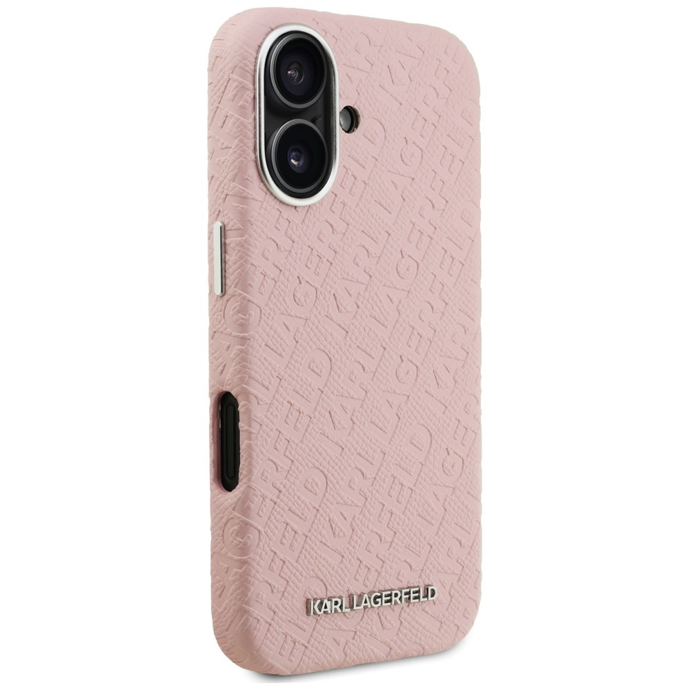 Kryt Karl Lagerfeld FW Stamped Karl MagSafe Apple iPhone 16 pink
