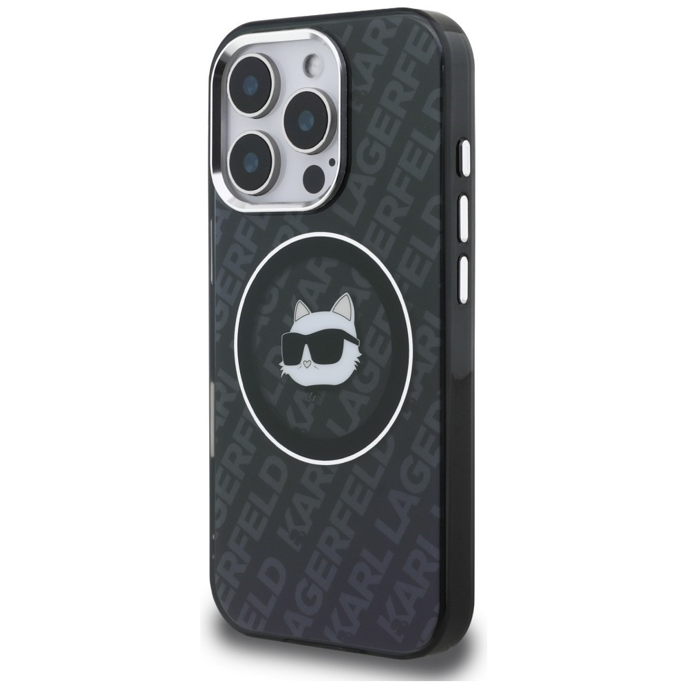 Kryt Karl Lagerfeld IML Choupette Head Logo MagSafe Apple iPhone 16 Pro black
