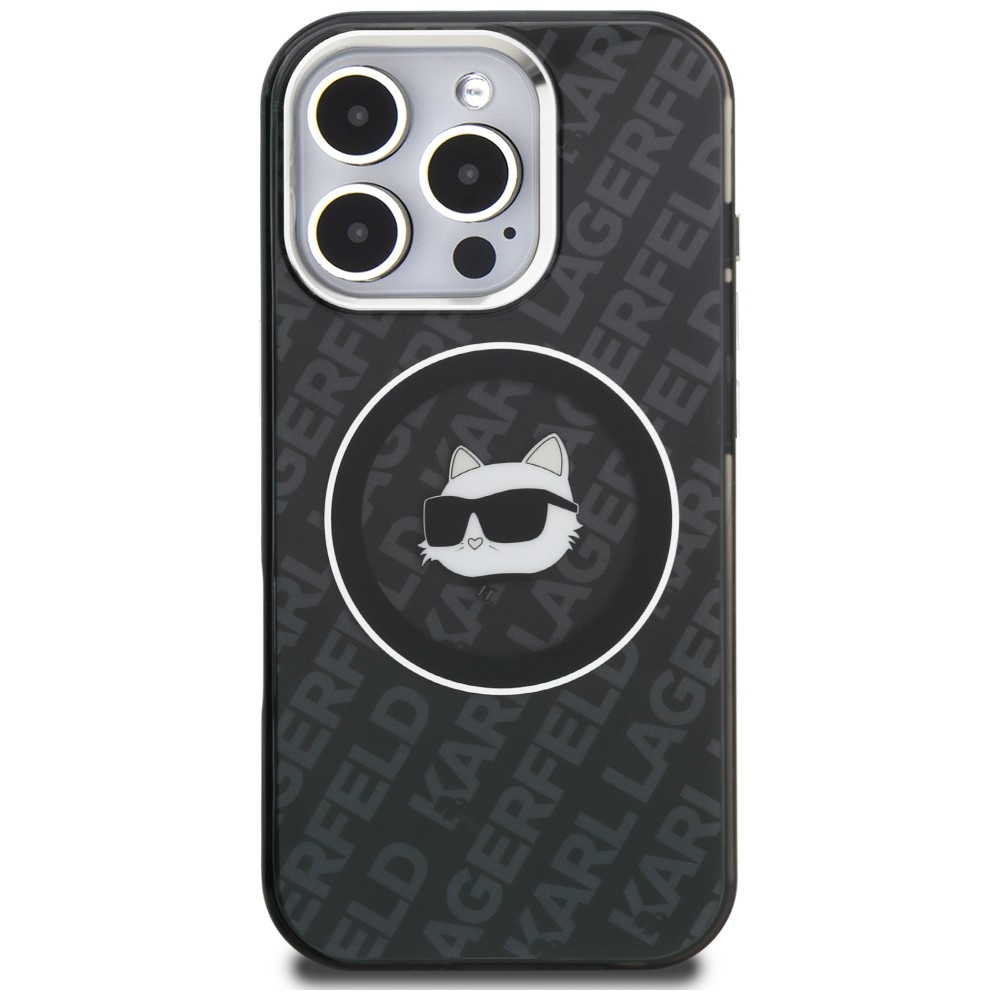 Kryt Karl Lagerfeld IML Choupette Head Logo MagSafe Apple iPhone 16 Pro black