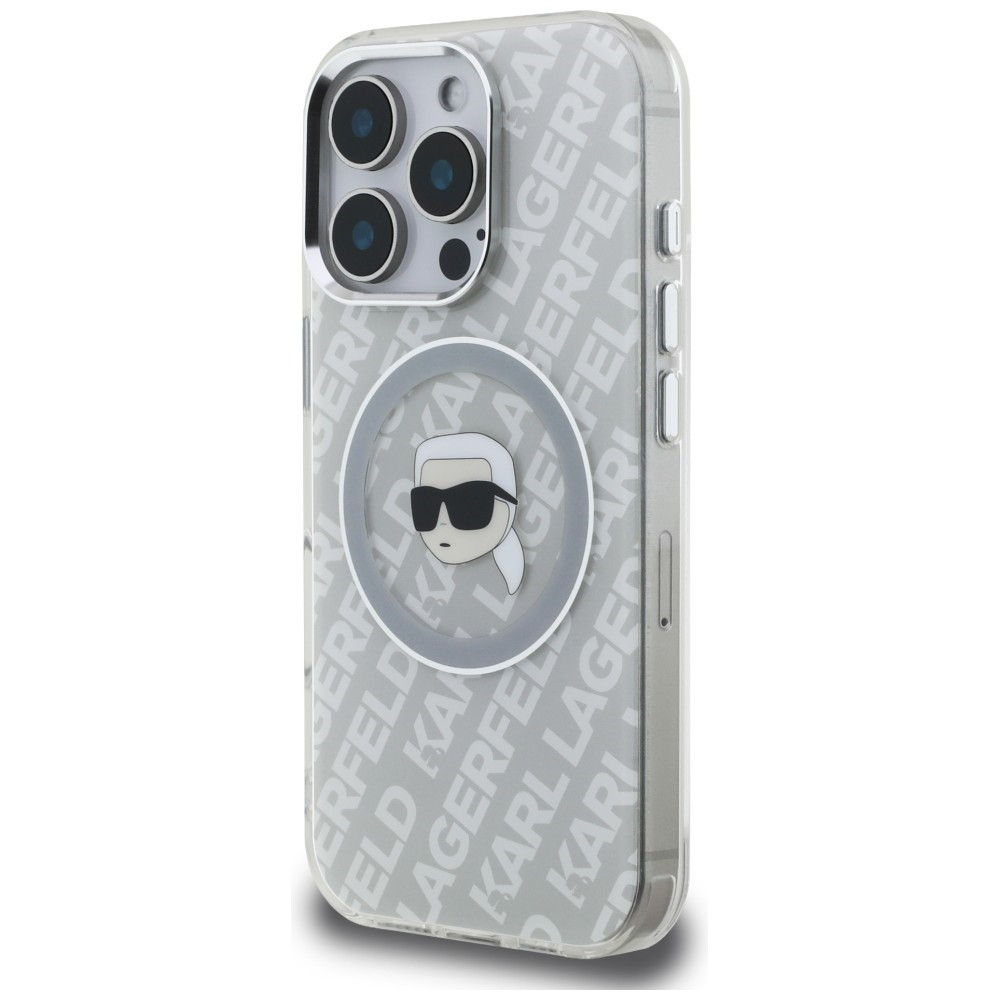 Kryt Karl Lagerfeld IML Karl Head Logo MagSafe Apple iPhone 16 Pro Max grey