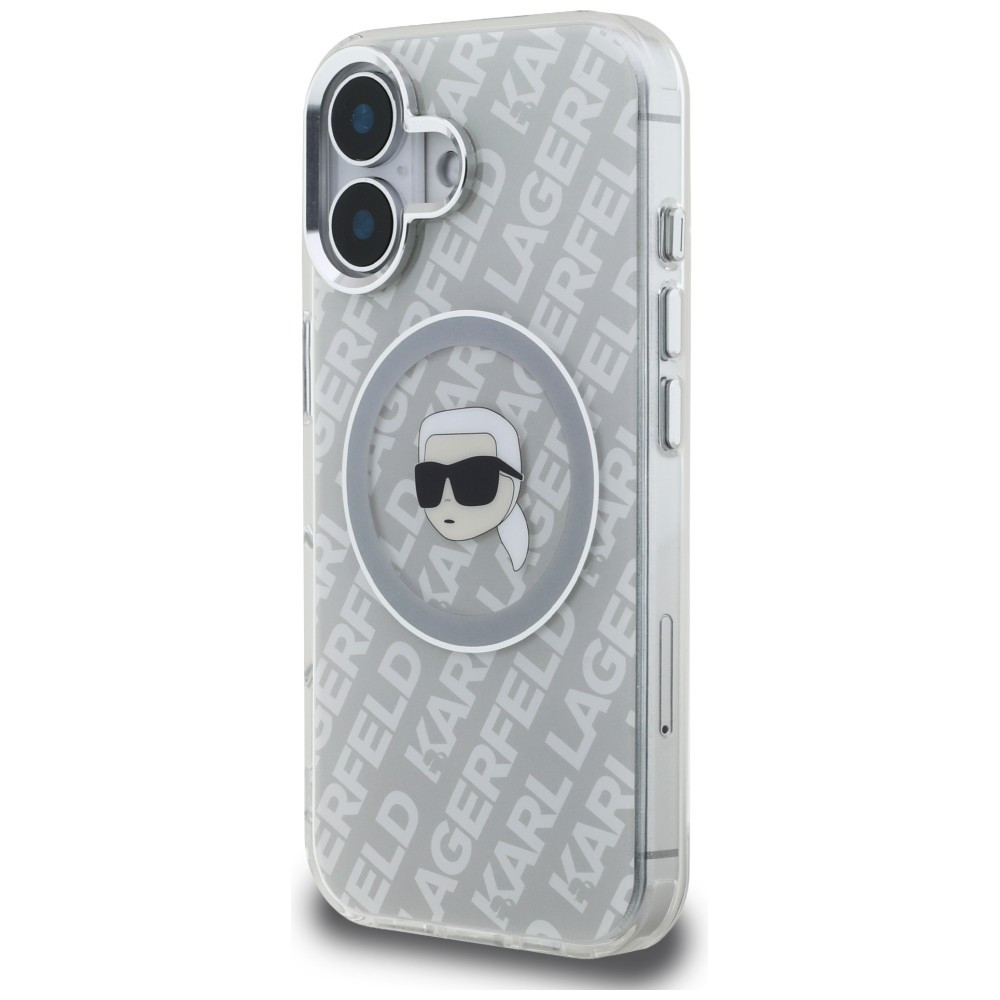 Kryt Karl Lagerfeld IML Karl Head Logo MagSafe Apple iPhone 16 grey