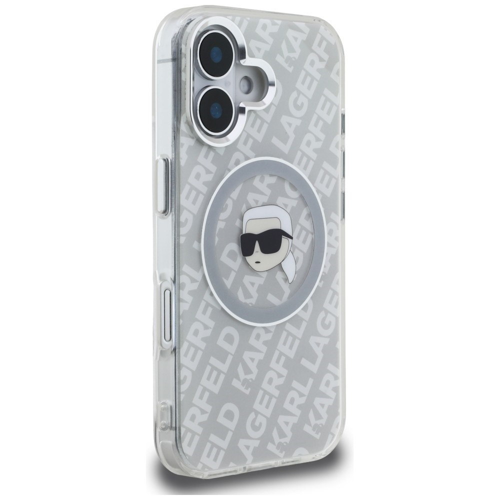Kryt Karl Lagerfeld IML Karl Head Logo MagSafe Apple iPhone 16 grey