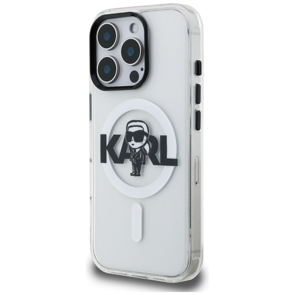 Kryt Karl Lagerfeld IML Karl Sketch Logo MagSafe Apple iPhone 16 Pro clear