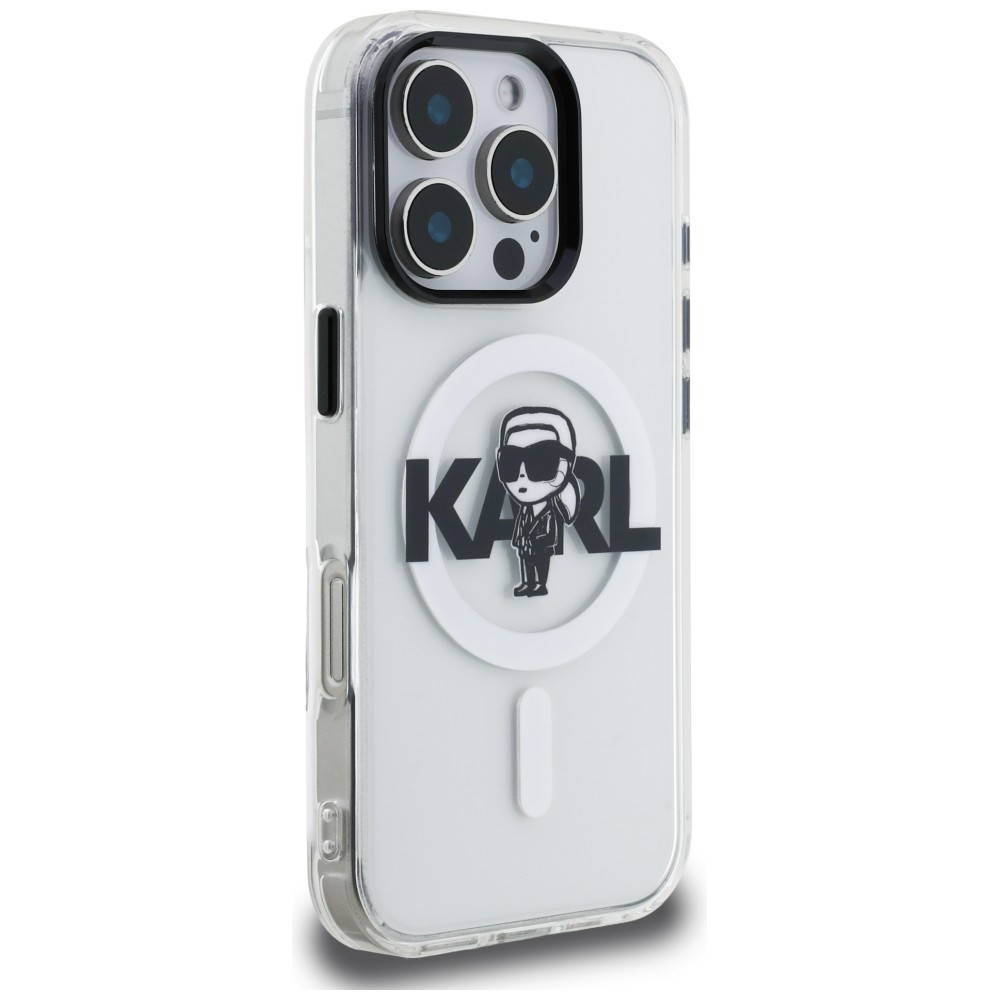 Kryt Karl Lagerfeld IML Karl Sketch Logo MagSafe Apple iPhone 16 Pro clear