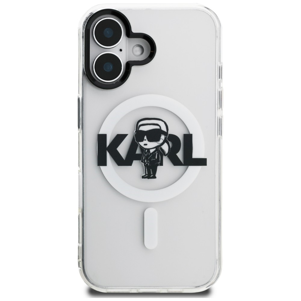 Kryt Karl Lagerfeld IML Karl Sketch Logo MagSafe Apple iPhone 16 clear
