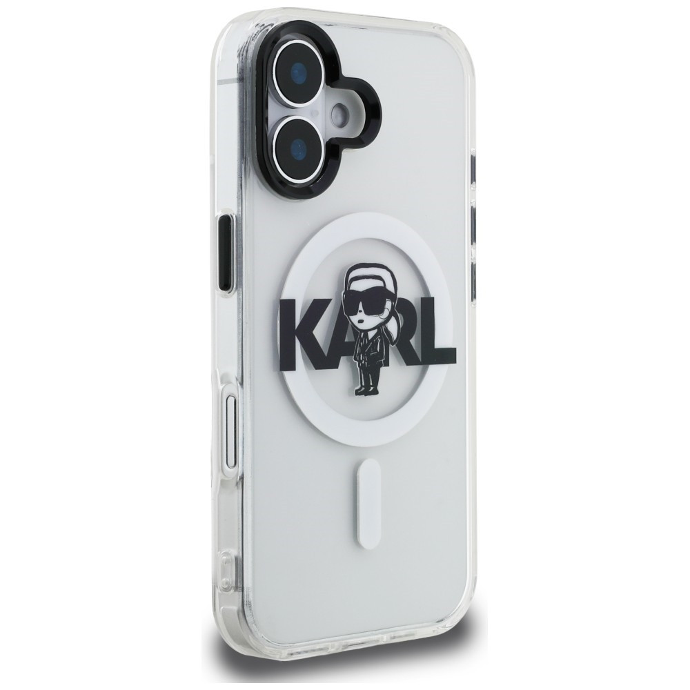 Kryt Karl Lagerfeld IML Karl Sketch Logo MagSafe Apple iPhone 16 clear