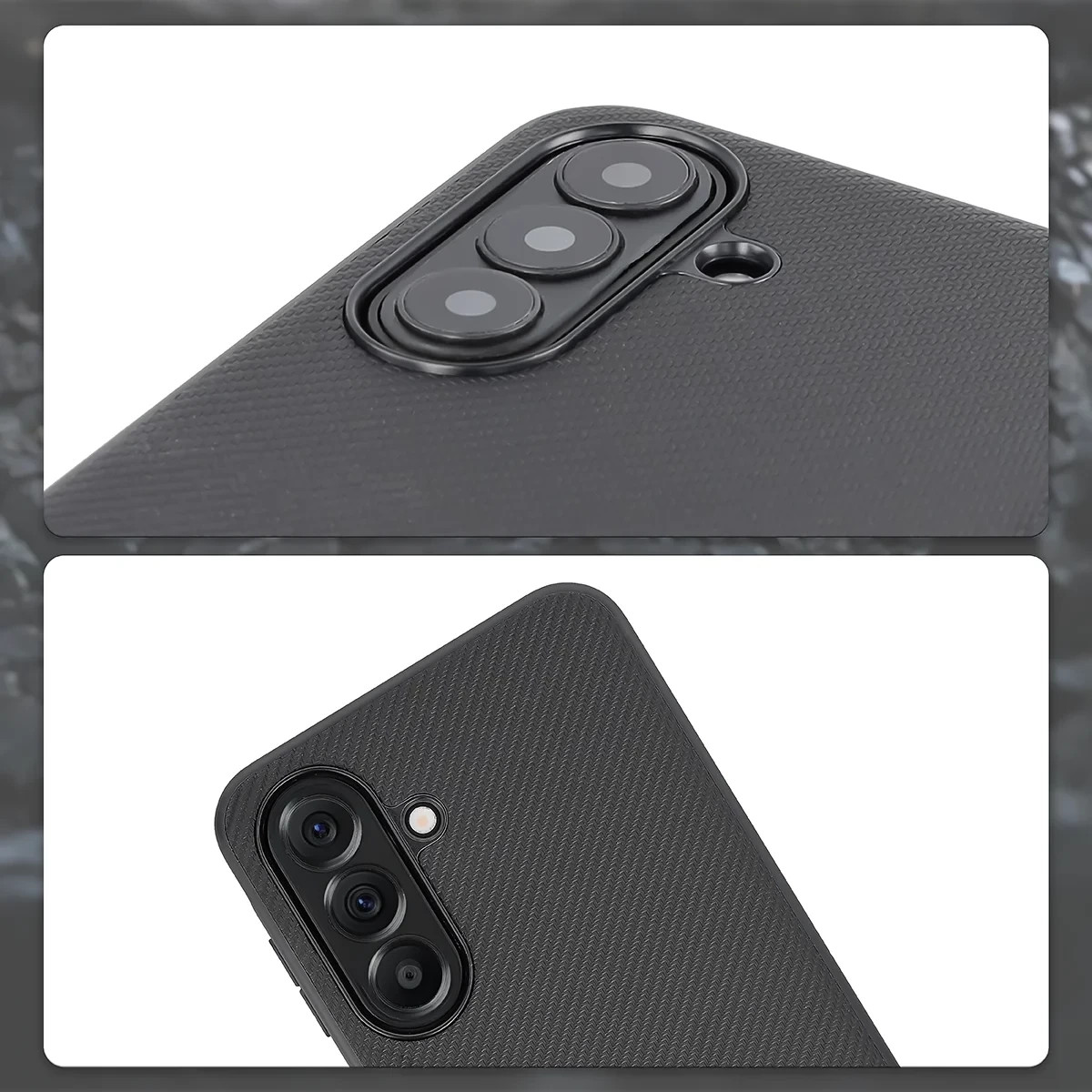 Kryt Bizon Case CarbO Lanyard & Magnetic Samsung Galaxy A27 5G, black