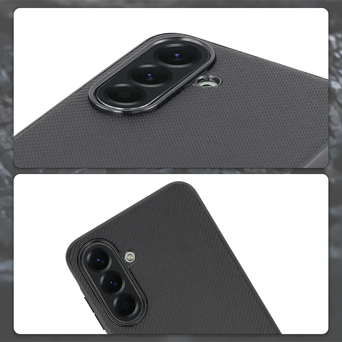 Kryt Bizon Case CarbO Lanyard & Magnetic Samsung Galaxy A56 5G, black