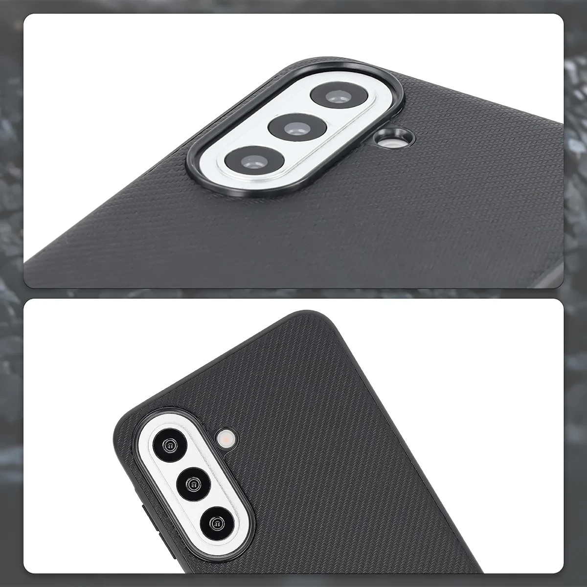 Kryt Bizon Case CarbO Lanyard & Magnetic Samsung Galaxy A57 5G, black