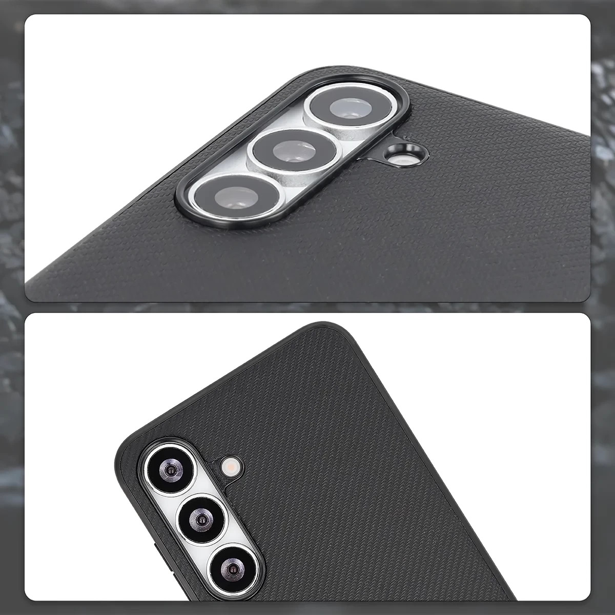Kryt Bizon Case CarbO Lanyard & Magnetic Samsung Galaxy S25 FE, black