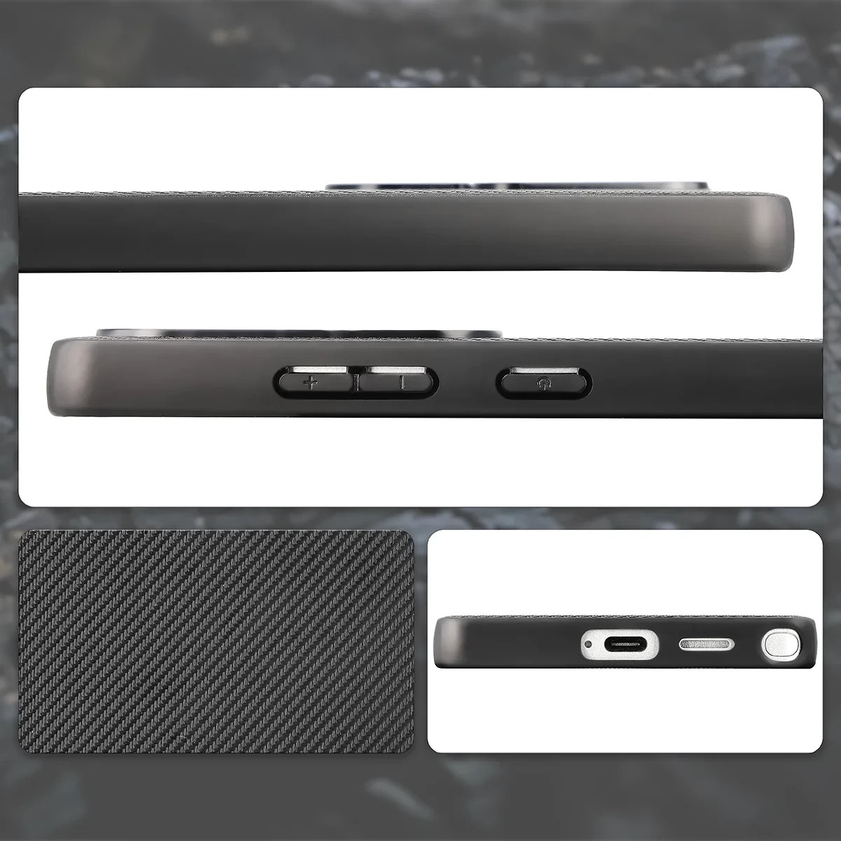 Kryt Bizon Case CarbO Lanyard & Magnetic Samsung Galaxy S25 Ultra, black