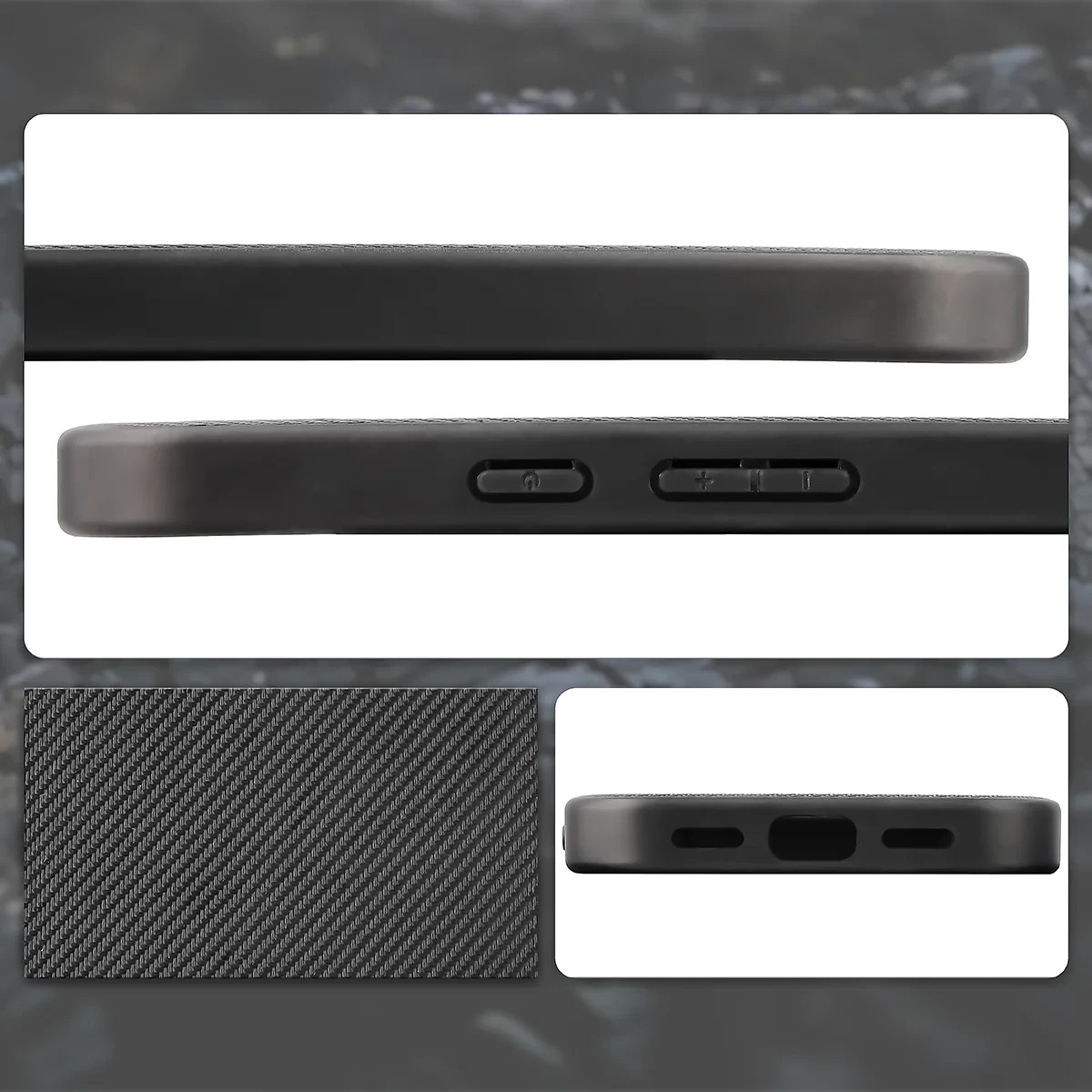Kryt Bizon Case CarbO Lanyard & Magnetic Google Pixel 10a, black