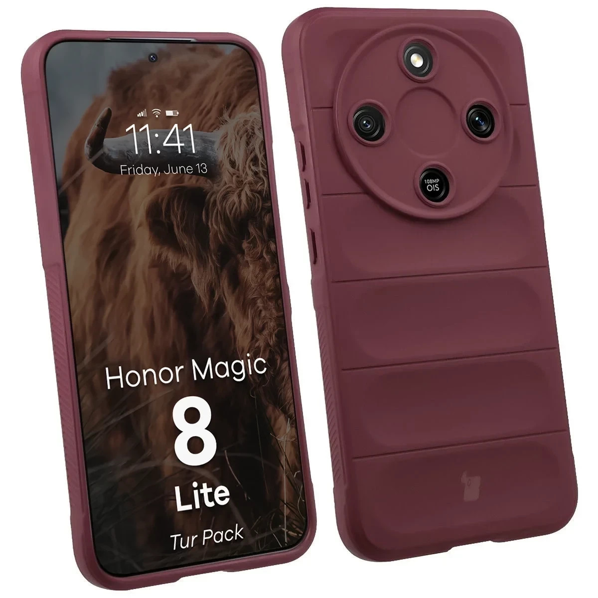 Kryt Bizon Tur Pack Honor Magic8 Lite, burgundy