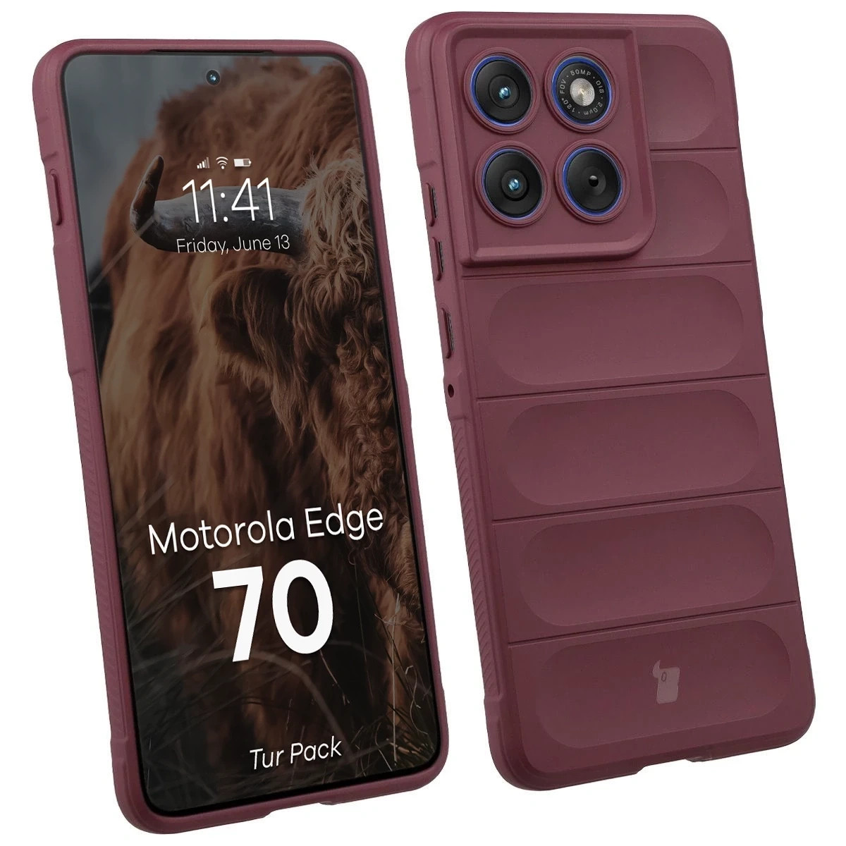 Kryt Bizon Tur Pack Motorola Edge 70, burgundy
