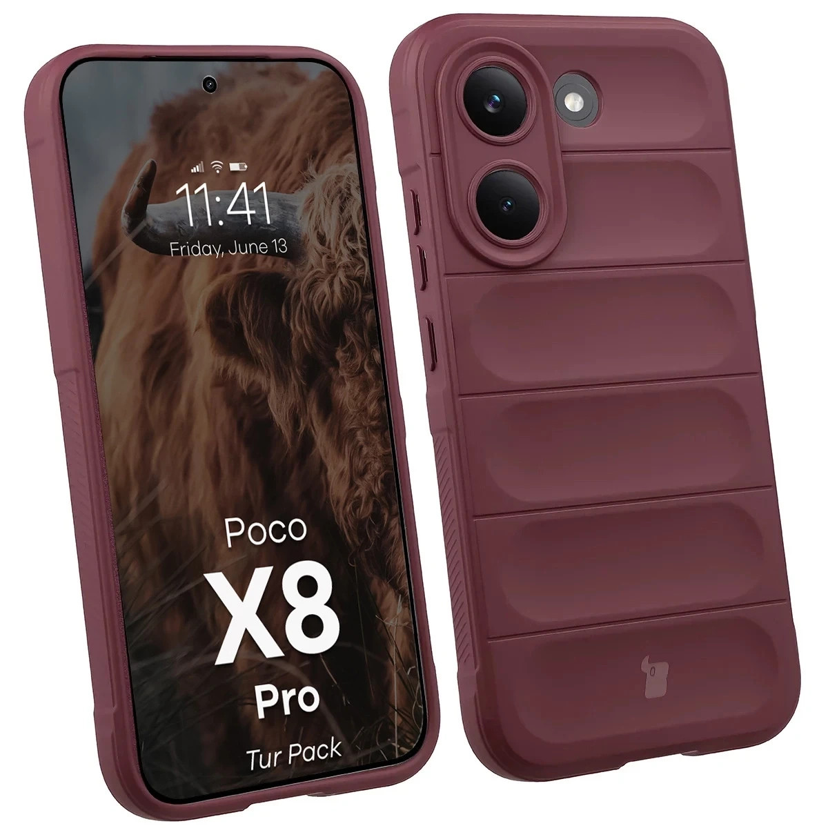 Kryt Bizon Tur Pack Xiaomi POCO X8 Pro, burgundy