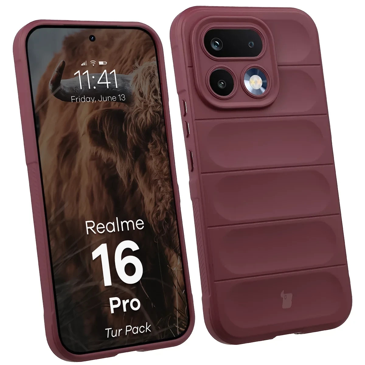 Kryt Bizon Tur Pack Realme 16 Pro 5G, burgundy