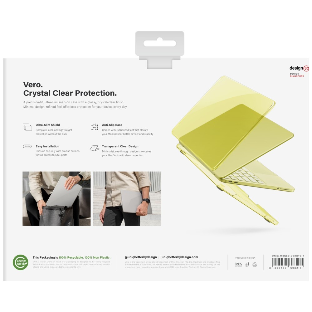 Kryt UNIQ Vero Apple MacBook Neo citrus