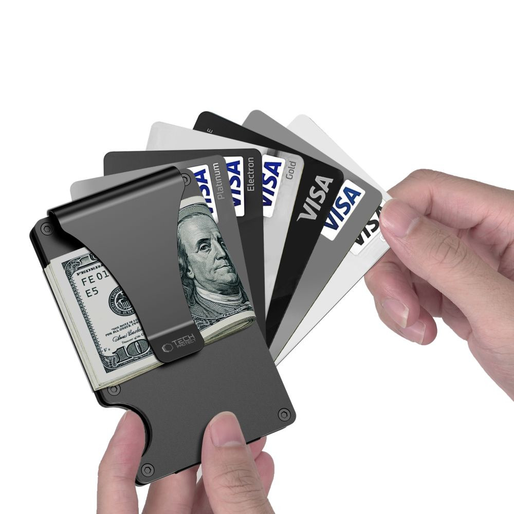 Knížkové pouzdro Tech-Protect Thorn RFID Card Wallet Black